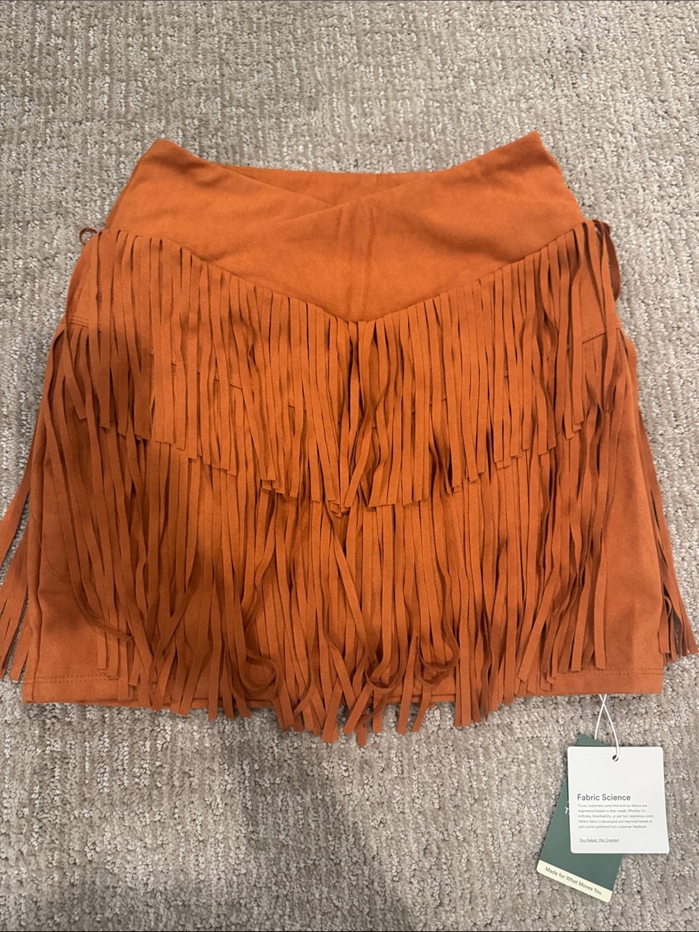 HALARA  Fringed Suede Mini Skirt - Picture 2 of 2